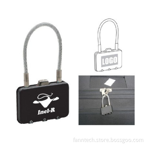 Rectangle Metal Coded Lock for Briefcase with Custom Logo for Promotional Gift Use Giveaways Gadgets for Events